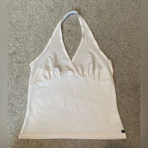 Retro Vintage 90s Y2K Women's White Halter Tank Top Clubwear Nightclub Summer